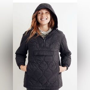 NWT Madewell Quilted Packable Popover Puffer Jacket